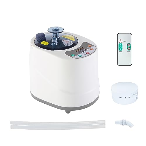 ZONEMEL Sauna Steamer Portable Pot 2 Liters, Stainless Steel Steam Generator with Remote Control, Spa Machine with Timer Display Mist Moisturizing for Body Detox (110V)