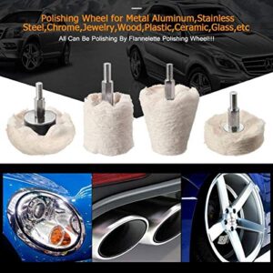 ANAHAF Buffing Wheel for Drill - 8 Pcs Polishing Wheel Cone/Column/Mushroom/T-Shaped Wheel Polishing Kit with 1/4 Handle