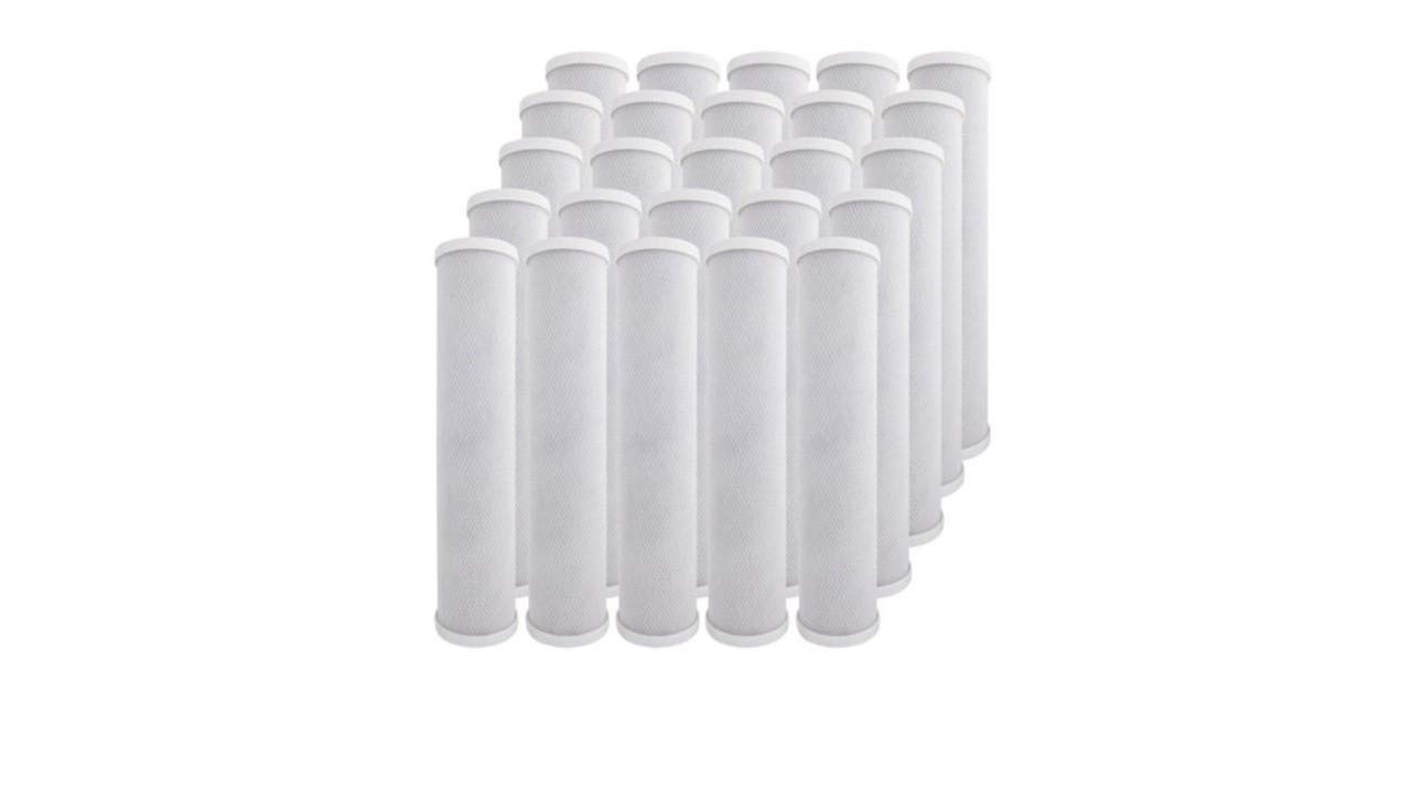 AF Compatible 25PK 10" x 2.5" Coconut Shell CTO Carbon Block Water Filter for RO & Whole house