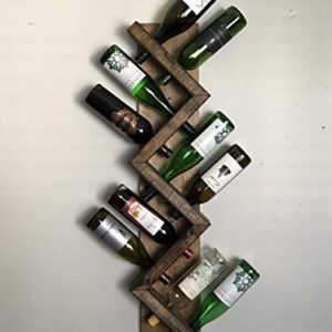 Zig Zag Wine Rack Wall Mounted