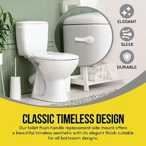 Qualihome Toilet Handle Replacement (White, Side Mount)