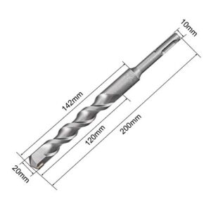 uxcell Masonry Drill Bit 20mm x 200mm Carbide Tipped Rotary Hammer Bit 10mm Round Shank for Impact Drill