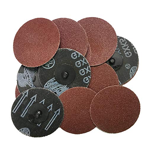 Saiper 35pcs 3 Inch 80 Grit Sanding Discs Roll Lock Aluminium Oxide Sanding and Grinding Discs for Surface Prep Strip Grind Polish Finish Burr Rust Paint Removal