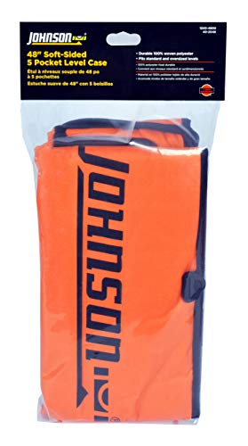 Johnson Level & Tool 1240-4800 Soft-Sided 5 Pocket Level Case, 48", Orange, 1 Level Case