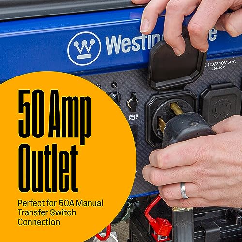 Westinghouse Outdoor Power Equipment 12500 Peak Watt Dual Fuel Home Backup Portable Generator, Remote Electric Start, Transfer Switch Ready, Gas and Propane Powered, CARB Compliant