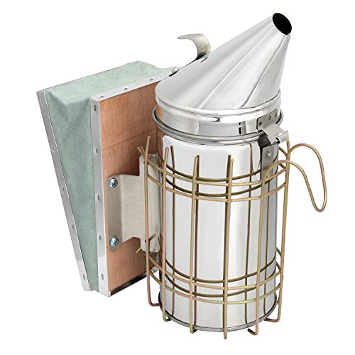 Blisstime Bee Hive Smoker Stainless Steel with Heat Shield Beekeeping Equipment