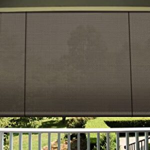 Patio Paradise Roll up Shades Roller Shade 7'Wx6'H Outdoor Shade Blind Pull Shade Privacy Screen for Patio Porch Deck Balcony Pergola Trellis Carport Brown