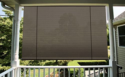 Patio Paradise Roll up Shades Roller Shade 7'Wx6'H Outdoor Shade Blind Pull Shade Privacy Screen for Patio Porch Deck Balcony Pergola Trellis Carport Brown