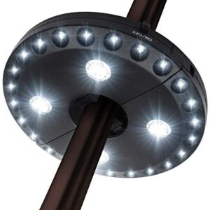 patio umbrella light 3 lighting modes cordless 28 led lights at 200 lux- 4 x aa battery operated for patio umbrellas, camping tents or outdoor use forlivese