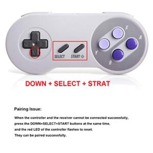 suily Wireless USB Controller for SNES NES Emulator, 2.4GHz USB Gamepad Classic Game Controller Joypad for Windows Laptop PC Mac Raspberry PI System (2 Pack)
