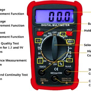 Soldering Iron Kit - 60W Adjustable Temperature, Digital Multimeter, 5pcs Soldering Tips, Solder Wire, Stand, Desoldering Pump, Solder Wick, Tweezers, Paste [110V US Plug] from Plusivo