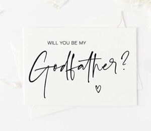 simple will you be my godfather card, god father proposal gifts, greeting card with envelope