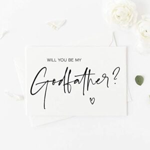 Simple Will You Be My Godfather Card, God Father Proposal Gifts, Greeting Card with Envelope