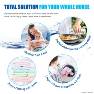 APEC Water Systems TO-SOLUTION-10 Whole House Water Filter, Salt Free Water Softener & Reverse Osmosis Drinking Water Filtration Systems for 1-3 Bathrooms