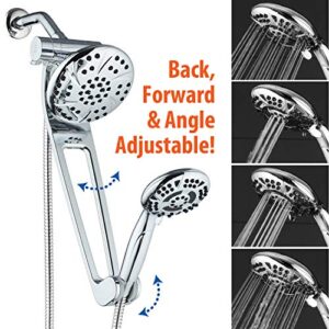 AquaDance Chrome AQUABAR High-Pressure 3-Way Spa Combo with Adjustable 18" Extension Arm for Easy Reach & Mobility Enjoy Luxury 6" Rain & Handheld Shower Head Separately or Together Finish