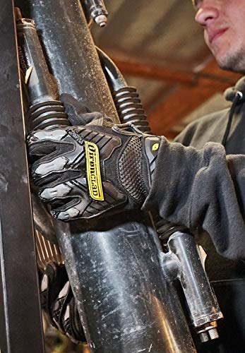 Ironclad Command Impact Work Gloves; Touch Screen Gloves Conductive Palm and Fingers, Impact Protection, Machine Washable, Sized S, M, L, XL, XXL (1 Pair) (Large, Black)