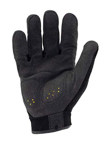 Ironclad Command Impact Work Gloves; Touch Screen Gloves Conductive Palm and Fingers, Impact Protection, Machine Washable, Sized S, M, L, XL, XXL (1 Pair) (Large, Black)