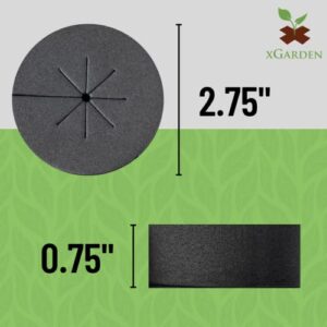 xGarden Neoprene Clone Collars - 30 Pack Cloning Collars, 3" Inch, Black - DIY Foam Cloner Inserts for Net Pots, Hydroponics, Aeroponics