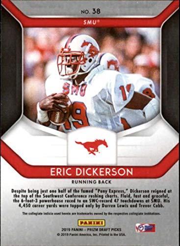 2019 Panini Prizm Draft Picks #38 Eric Dickerson SMU Mustangs Football Trading Card