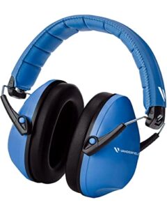 vanderfields noise cancelling headphones for kids, toddlers & children age 3-16 years - 21db nnr - blue - ear protection for kids, autism - sound blocking kids hearing protection earmuffs