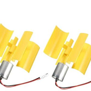 Sparik Enjoy 2 Pcs DC 0.1V-5.5V 100-6000RPM Micro Vertical Wind Turbines, Small Motor Wind Blades Generator for DIY (2pcs)