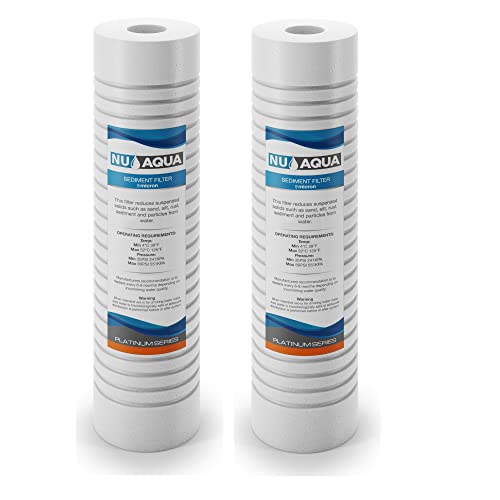 NU Aqua Platinum Series Reverse Osmosis Water Filtration System Replacement Sediment Filter Universal RO System Cartridges (2)