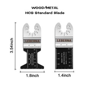 Leberna 50 Metal Wood Universal Oscillating Multitool Quick Release Saw Blades Kit Compatible w Fein Multimaster Porter Cable Black&Decker Bosch Dremel Craftsman Ridgid Ryobi Milwaukee Dewalt Rockwell