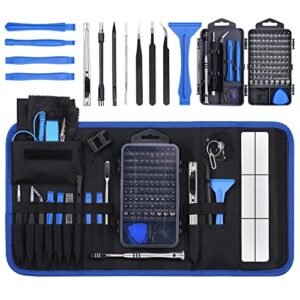 computer repair tool kit, laptop opening tool, 135 in 1 professional pc repair tool, with 98 magnetic bit and 37 practical repair tools, compatible for macbook, tablet, iphone, ps4, xbox controller