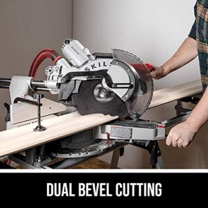 SKILSAW SPT88-01 12 In. Worm Drive Dual Bevel Sliding Miter Saw