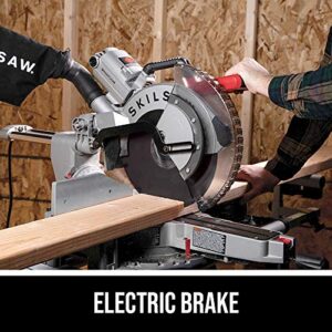 SKILSAW SPT88-01 12 In. Worm Drive Dual Bevel Sliding Miter Saw