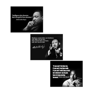 love-character-keep moving- martin luther king jr.- inspirational wall art decor, vintage famous quotes art prints, ideal for home & office decor. great gift for mlk jr. fans. unframed-8x10 (3-pk)