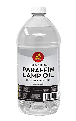 Ner Mitzvah Paraffin Lamp Oil - Clear Smokeless, Odorless, Clean Burning Fuel for Indoor and Outdoor Use - 2 Liter (67.6 oz)