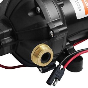 Happybuy RV Water Pump 5.3 GPM 5.5 Gallons Per Minute 12V Water Pump Automatic 70 PSI Diaphragm Pump with 25 Foot Coiled Hose Washdown Pumps for Boats Caravan Rv Marine Yacht