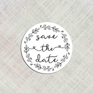 120 x save the date stickers, wedding labels, wedding invitation seals, save the date labels, envelope seals, envelope labels, wedding stickers