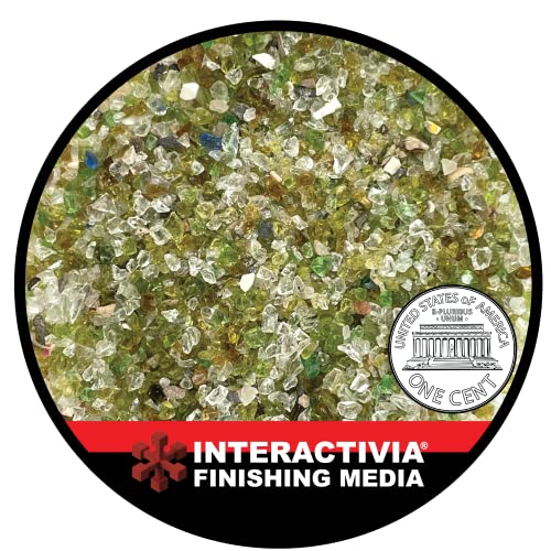 10-20 Grit (#16) Crushed Glass Abrasive - 19 lb or 8.6 kg - Blasting Abrasive Media (Extra Course) #16 Mesh - 1854 to 940 Microns - for Blast Cabinets Or Sand Blasting Guns