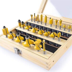 kowood 24x router bits set 1/4 inch shank made of 45# carbon steel c3 alloy blade for professional woodworking