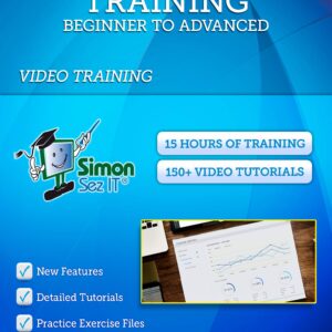 Excel 2019 Training DVD by Simon Sez IT: Excel Tutorial For Absolute Beginners to Advanced Users – Excel Course Including Exercise Files