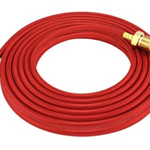 Power Cable for 20 Series Water-Cooled TIG Torches - 25 Feet - Super Flex Red Braided - Model 45V04-R