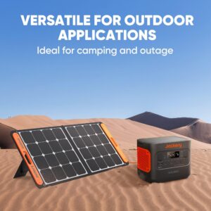 Jackery SolarSaga 100W Portable Solar Panel for Explorer 240/300/500/1000/1500 Power Station, Foldable US Solar Cell Solar Charger with USB Outputs for Phones (Can't Charge Explorer 440/ PowerPro)