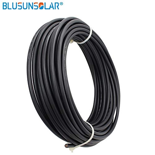 Gimax 60meters/roll 6mm2 solar cable TUV&UL copper Solar cable with tough XLPE insulation 1000V UL Listed - (Color: Black)