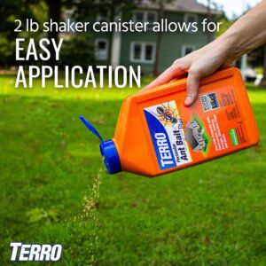 TERRO T2600 Perimeter Ant Bait Plus - Outdoor Ant Bait and Killer - Attracts and Kills Ants, Carpenter Ants, Roaches, Crickets, Earwigs, Silverfish, Slugs and Snails - 2 Pack, 4Lbs