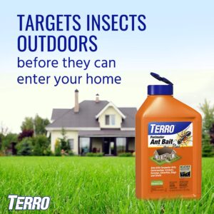 TERRO T2600 Perimeter Ant Bait Plus - Outdoor Ant Bait and Killer - Attracts and Kills Ants, Carpenter Ants, Roaches, Crickets, Earwigs, Silverfish, Slugs and Snails - 2 Pack, 4Lbs