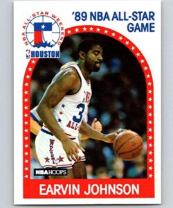 1989-90 hoops basketball #166 magic johnson los angeles lakers as official nba trading card