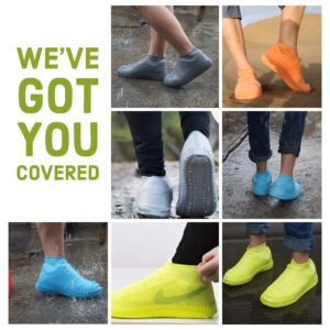BOVAI - Waterproof Shoe Covers Reusable Rain Shoe Cover Silicone Magic Shoe Running Cover Work Rubber Protector (Large, Black)