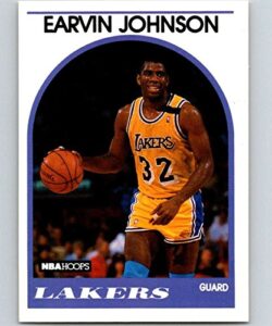 1989-90 hoops basketball #270 magic johnson los angeles lakers official nba trading card