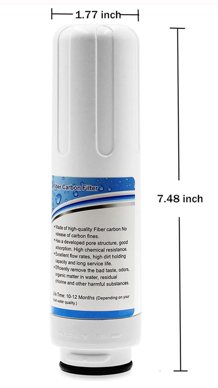 Replacement Internal Active Carbon Water Filter for pH3.5~10.5 Alkaline Water Ionizer AG7.0 Only