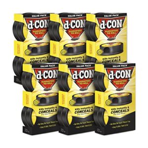 D-Con No View, No Touch Covered Mouse Trap, 6 Pack (2 Traps Each) (Packaging May Vary)