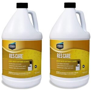 Pro Products ResCare RK02B All-Purpose Water Softener Cleaner Liquid Refill, 1 Gallon, 4 Pack, White,Yellow