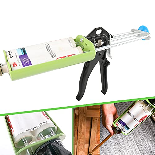 Epoxy Gun 200 mL/6.75 fl oz (2:1 Mix Ratio) Dual Component Adhesive Cartridge Applicator Manual, Panel Bond Gun for 08115-08116 （Vitality Green）