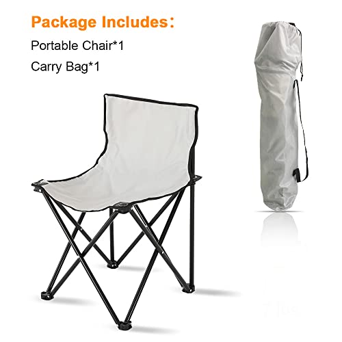 Smartmak Fast Folding Chair, Reinforced, Suitable for Sauna, Beach and Picnic - Grey